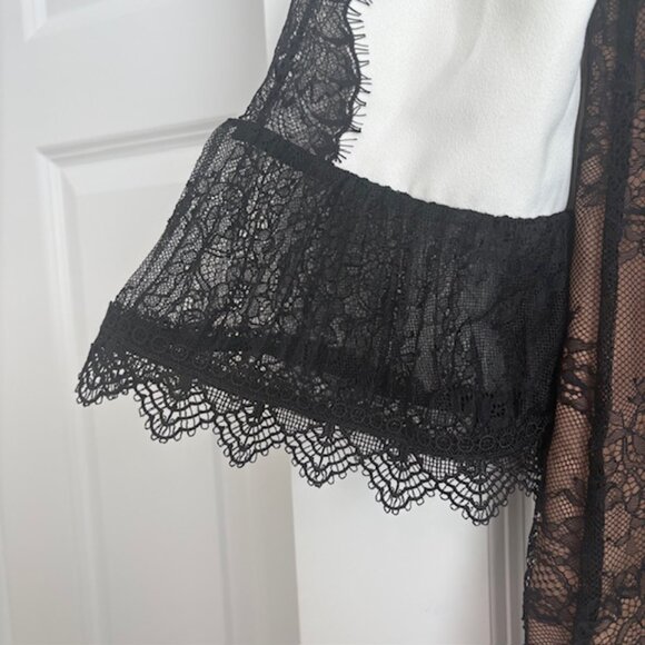 Self-Portrait Lace-Trim 3/4-Sleeve Mini Dress - Picture 5 of 5